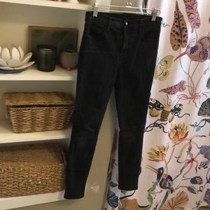 J Brand high rise skinny jeans, black, size 27